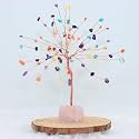Protective Black Tourmaline Tree Handmade Natural Gemstone Tree for Shielding and Grounding Energy in Home Decor Crystal Tree Home Decor (Seven Chakra 63 Beads)