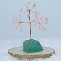 Protective Black Tourmaline Tree Handmade Natural Gemstone Tree for Shielding and Grounding Energy in Home Decor Crystal Tree Home Decor (Rose QuartzTree 27 Beads)