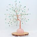 Protective Black Tourmaline Tree Handmade Natural Gemstone Tree for Shielding and Grounding Energy in Home Decor Crystal Tree Home Decor (Green Aventurine 144 Beads)