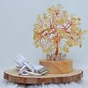 Protective Black Tourmaline Tree Handmade Natural Gemstone Tree for Shielding and Grounding Energy in Home Decor Crystal Tree Home Decor (Citrine Tree with USB Cable 162 Beads)
