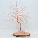 Protective Black Tourmaline Tree Handmade Natural Gemstone Tree for Shielding and Grounding Energy in Home Decor Crystal Tree Home Decor (Rose Quartz 144 Beads)