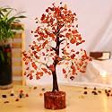 Red Carnelian Crystal Tree Handmade Home Decor Items Crystal Bonsai Tree Showpiece for Home Decor Vastu Gift Items for Home Decoration Hall Decoration Items Healing Crystals Tree Gifts