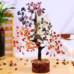 seven chakra crystal tree handmade home decor items crystal bonsai tree showpiece for home decor vastu gift items