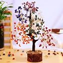 Seven Chakra Crystal Tree Handmade Home Decor Items Crystal Bonsai Tree Showpiece for Home Decor Vastu Gift Items