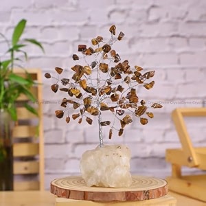 tiger eyes crystal tree handmade home decor items crystal bonsai tree showpiece for home decor vastu gift items for home decoration hall decoration items healing crystals tree gifts