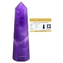 Certified Amethyst Crystal Tower Obelisk Point for