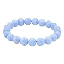 Crystal Heaven Blue Lace Agate Bracelet for Women Men with Healing Crystal and Reiki Stone - Beautiful Gemstone Beaded Bracelet for Balance, Harmony &amp; Positive Energy