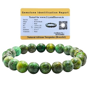 crystal heaven certified african turquoise bracelet for women men with healing crystal and reiki stone - beautiful gemstone beaded bracelet for balance harmony amp positive energy