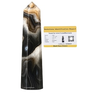 Crystal Heaven Certified Black Onyx Crystal Tower