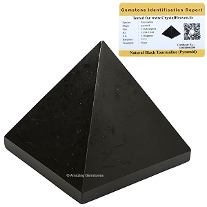 crystal heaven certified black tourmaline pyramid-234 inch pyramid for positive energyvastureikifeng shui and chakra healing energy balancing