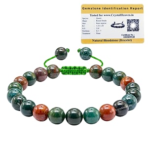 crystal heaven certified bloodstone bracelet for women men with healing crystal and reiki stone - beautiful gemstone adjustable beaded bracelet for balance harmony amp positive energy