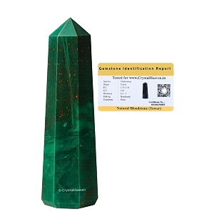 Crystal Heaven Certified Bloodstone Crystal Tower Obelisk