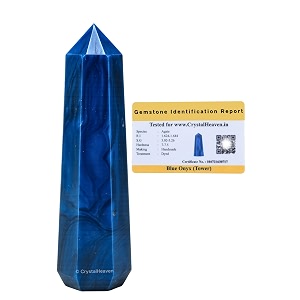 Crystal Heaven Certified Blue Agate Crystal Tower