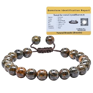 crystal heaven certified bronzite bracelet for women men with healing crystal and reiki stone - beautiful gemstone adjustable beaded bracelet for balance harmony amp positive energy