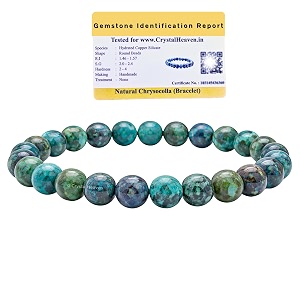 crystal heaven certified chrysocolla bracelet for women men with healing crystal and reiki stone - beautiful gemstone beaded bracelet for balance harmony amp positive energy