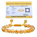Crystal Heaven Certified Citrine Bracelet for Women Men with Healing Crystal and Reiki Stone - Beautiful Gemstone Adjustable Beaded Bracelet for Balance, Harmony &amp; Positive Energy (Premium Citrine)
