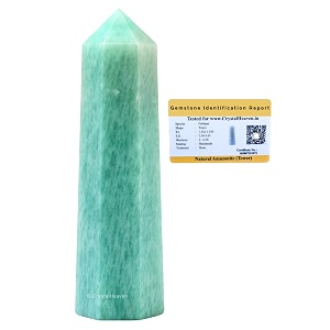 Crystal Heaven Certified Amazonite Crystal Tower Obelisk