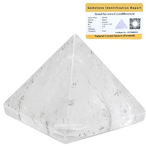 crystal heaven certified clear quartz pyramid-234 inch pyramid for positive energyvastureikifeng shui and chakra healing energy balancing