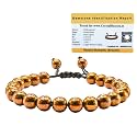 Crystal Heaven Certified Copper Hematite Bracelet for Women Men with Healing Crystal and Reiki Stone - Beautiful Gemstone Adjustable Beaded Bracelet for Balance, Harmony &amp; Positive Energy