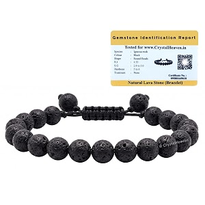 certified lava stone bracelet for women men with healing crystal and reiki stone - beautiful gemstone adjustable beaded bracelet for balance harmony amp positive energy