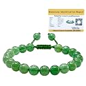 Crystal Heaven Certified Green Aventurine Bracelet for Women Men with Healing Crystal and Reiki Stone - Beautiful Gemstone Adjustable Beaded Bracelet for Balance, Harmony &amp; Positive Energy