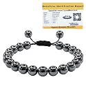 Certified Hematite Bracelet for Women Men with Healing Crystal
