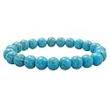 Stabilized Turquoise Bracelet for Women Men with Healing Crystal