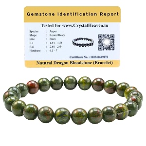 crystal heaven certified dragon bloodstone bracelet for women men with healing crystal and reiki stone - beautiful gemstone beaded bracelet for balance harmony amp positive energy