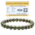 Crystal Heaven Certified Dragon Bloodstone Bracelet for Women Men with Healing Crystal and Reiki Stone - Beautiful Gemstone Beaded Bracelet for Balance, Harmony &amp; Positive Energy