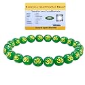Crystal Heaven Certified Green Agate OM Bracelet for Women Men with Healing Crystal and Reiki Stone - Beautiful Gemstone Beaded Bracelet for Balance, Harmony &amp; Positive Energy