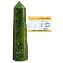 Crystal Heaven Certified Green Jade Tower Obelisk