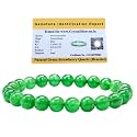 Crystal Heaven Certified Green Strawberry Quartz Bracelet for Women Men with Healing Crystal and Reiki Stone - Beautiful Gemstone Beaded Bracelet for Balance, Harmony &amp; Positive Energy
