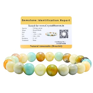 crystal heaven certified max amazonite bracelet for women men with healing crystal and reiki stone - beautiful gemstone beaded bracelet for balance harmony amp positive energy