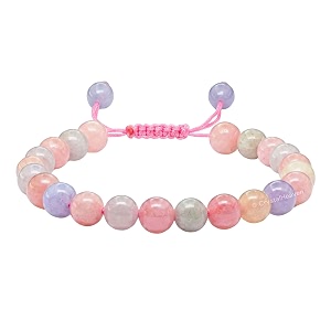 crystal heaven certified morganite bracelet for women men with healing crystal and reiki stone - beautiful gemstone adjustable beaded bracelet for balance harmony amp positive energy