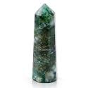 Crystal Heaven Certified Moss Agate Crystal Tower