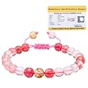 Crystal Heaven Certified Multi Cherry Quartz Bracelet For Women Men With Healing And Reiki Stone-Beautiful Gemstone Adjustable Beaded Bracelet For Balance,Harmony&amp;Positive Energy
