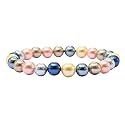 Crystal Heaven Certified Multi Pearl Bracelet for Women Men with Healing Crystal and Reiki Stone - Beautiful Gemstone Beaded Bracelet for Balance, Harmony &amp; Positive Energy