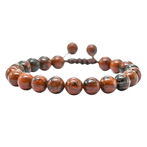 crystal heaven certified natural healing crystal bracelet for women men - aaa grade original healing gemstone adjustable bracelet for yoga reiki meditation feng shui mahogany obsidian