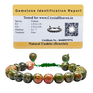 crystal heaven certified natural healing crystal bracelet for women men - aaa grade original healing gemstone adjustable bracelet for yoga reiki meditation feng shui unakite