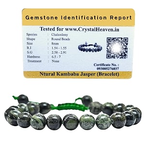 crystal heaven certified natural healing crystal bracelet for women men - aaa grade original healing gemstone adjustable bracelet for yoga reiki meditation feng shui kambaba jasper