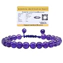 Crystal Heaven Certified Natural Healing Crystal Bracelet for Women Men - AAA Grade Original Healing Gemstone Adjustable Bracelet for Yoga Reiki Meditation Feng Shui (Amethyst)