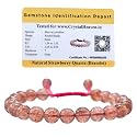 Crystal Heaven Certified Natural Healing Crystal Bracelet For Women Men - Aaa Grade Original Healing Gemstone Adjustable Bracelet For Yoga Reiki Meditation Feng Shui (Strawberry Quartz)