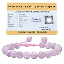 Crystal Heaven Certified Natural Healing Crystal Bracelet for Women Men - AAA Grade Original Healing Gemstone Adjustable Bracelet for Yoga Reiki Meditation Feng Shui (Pink Kunzite)