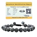 Crystal Heaven Certified Natural Healing Crystal Bracelet for Women Men - AAA Grade Original Healing Gemstone Adjustable Bracelet for Yoga Reiki Meditation Feng Shui (Larvikite)