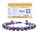 Crystal Heaven Certified Natural Healing Crystal Bracelet for Women Men - AAA Grade Original Healing Gemstone Adjustable Bracelet for Yoga Reiki Meditation Feng Shui (Lepidolite)