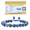 Crystal Heaven Certified Natural Healing Crystal Bracelet for Women Men - AAA Grade Original Healing Gemstone Adjustable Bracelet for Yoga Reiki Meditation Feng Shui (Sodalite)