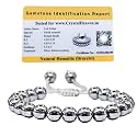 Crystal Heaven Certified Natural Healing Crystal Bracelet for Women Men - AAA Grade Original Healing Gemstone Adjustable Bracelet for Yoga Reiki Meditation Feng Shui (Silver Hematite)