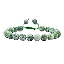 Crystal Heaven Certified Natural Healing Crystal Bracelet for Women Men - AAA Grade Original Healing Gemstone Adjustable Bracelet for Yoga Reiki Meditation Feng Shui (Tree Agate)
