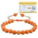 Crystal Heaven Certified Orange Lava Stone Bracelet For Women Men With Healing Crystal And Reiki Stone - Beautiful Gemstone Adjustable Beaded Bracelet For Balance, Harmony & Positive Energy