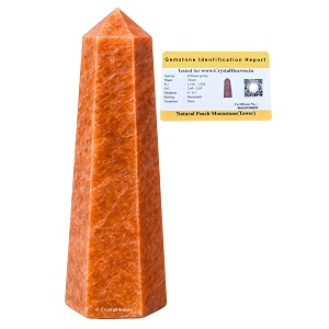 Crystal Heaven Certified Peach Moonstone Crystal Tower